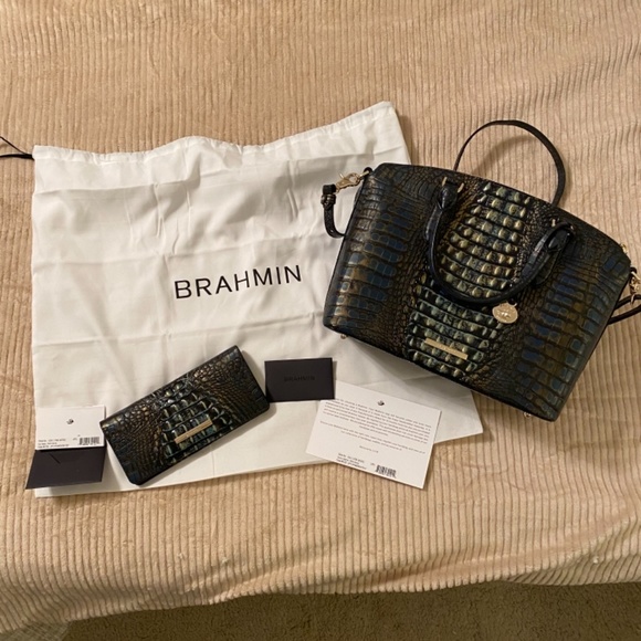 Brahmin petrol Duxbury  purse and wallet - Picture 3 of 6